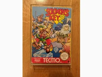 Nintendo NES 8bit Solomons key 2 - Komplett i akrylbox SCN CIB