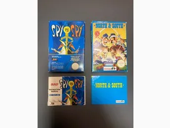 Spy vs Spy och North & South - endast kartong och manual SCN - Nintendo NES