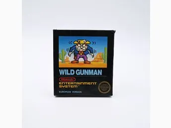 Wild Gunman Box EEC Svarta Serien till NES tuschad