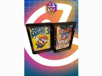 2-Pack Nintendo 8-Bit spelställ / Display box. Skyddsbox medföljer!