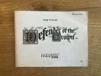 Defender of the Crown (NES) manual svensksåld