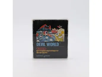 Devil World Svarta Serien Komplett SCN till NES + Akrylbox