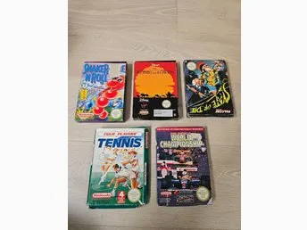5st Kartonger Fodral Nintendo NES Spel Tomkartonger