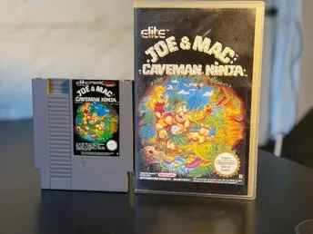 Joe & Mac: Caveman Ninja (SCN) – Nintendo NES Spil Med Kassette & Manual