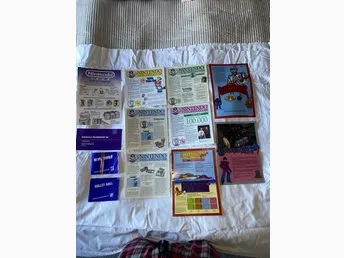 Manual till Devil World och tidningar reklam till Nintendo videospelklubb NES