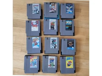 NES spel 12 st, Castlevania, mega man, mario mm