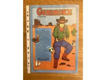 Gunsmoke Nintendo Affisch nintendoklubben