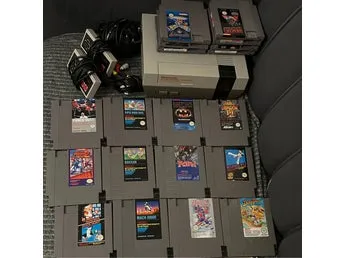 Nintendo NES stort spelpaket med 19 spel.