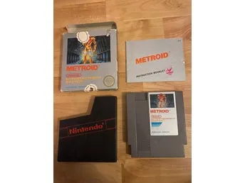 Metroid CIB NES Nintendo 8-bit - Tidig 5-skruv SCN / Bergsala Komplett