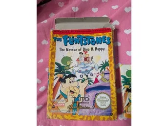 The Flintstones: The Rescue of Dino & Hoppy NES manual och kartong