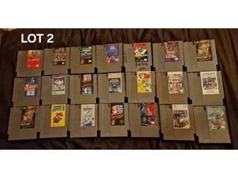 Lot (Nr 2) med 21 Amerikanska (NTSC) NES-spel.