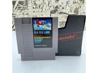 Clu Clu Land (Nintendo NES) 5 skruvar omärkt PAL