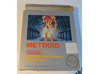 Metroid (NES) – Komplett i kartong (CIB) | SCN-kassett & Bergsala-box