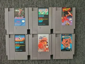 NES Bundle: Section-Z, Rygar, Mach Rider, Soccer, Double Dribble, Wrestling
