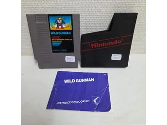 Wild Gunman Nintendo NES spel med manual