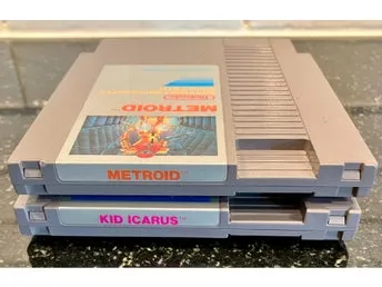 Metroid och Kid Icarus NES-spel