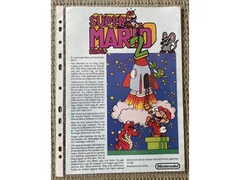 NINTENDO SUPER MARIO BROS 2 BERGSALA ORIGINAL 1989 PROMO SHEET PAL NES COLLECTOR
