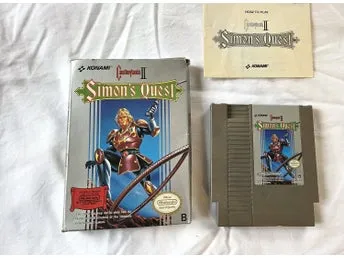 Castlevania II Simon's Quest – NES SCN – Komplett i kartong med manual