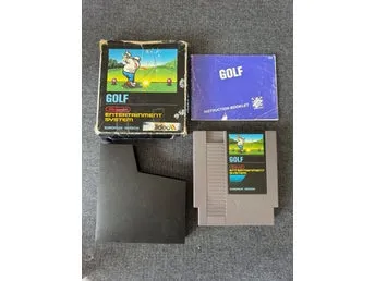 Golf (NES 8-bit) – Komplett i box (CIB) - 5-SKRUV - SCN-manual - TESTAT!