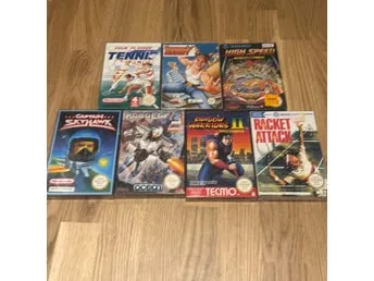 Nintendo NES spelpaket: 7 st titlar inklusive Captain Skyhawk och Shadow